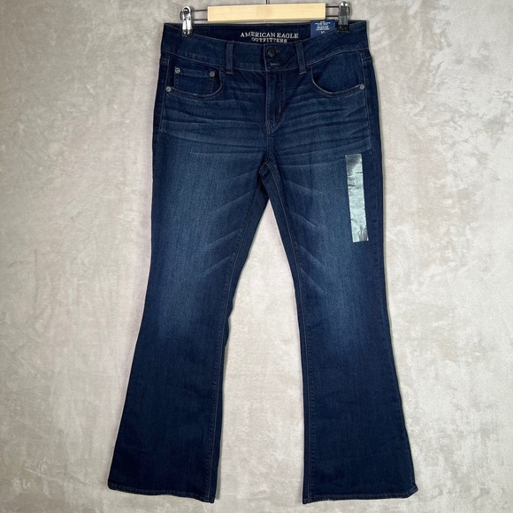 American Eagle Outfitters Denim - American Eagle Artist Flare AEO Denim Stretch Low Rise Jeans Y2K Women 10 Short